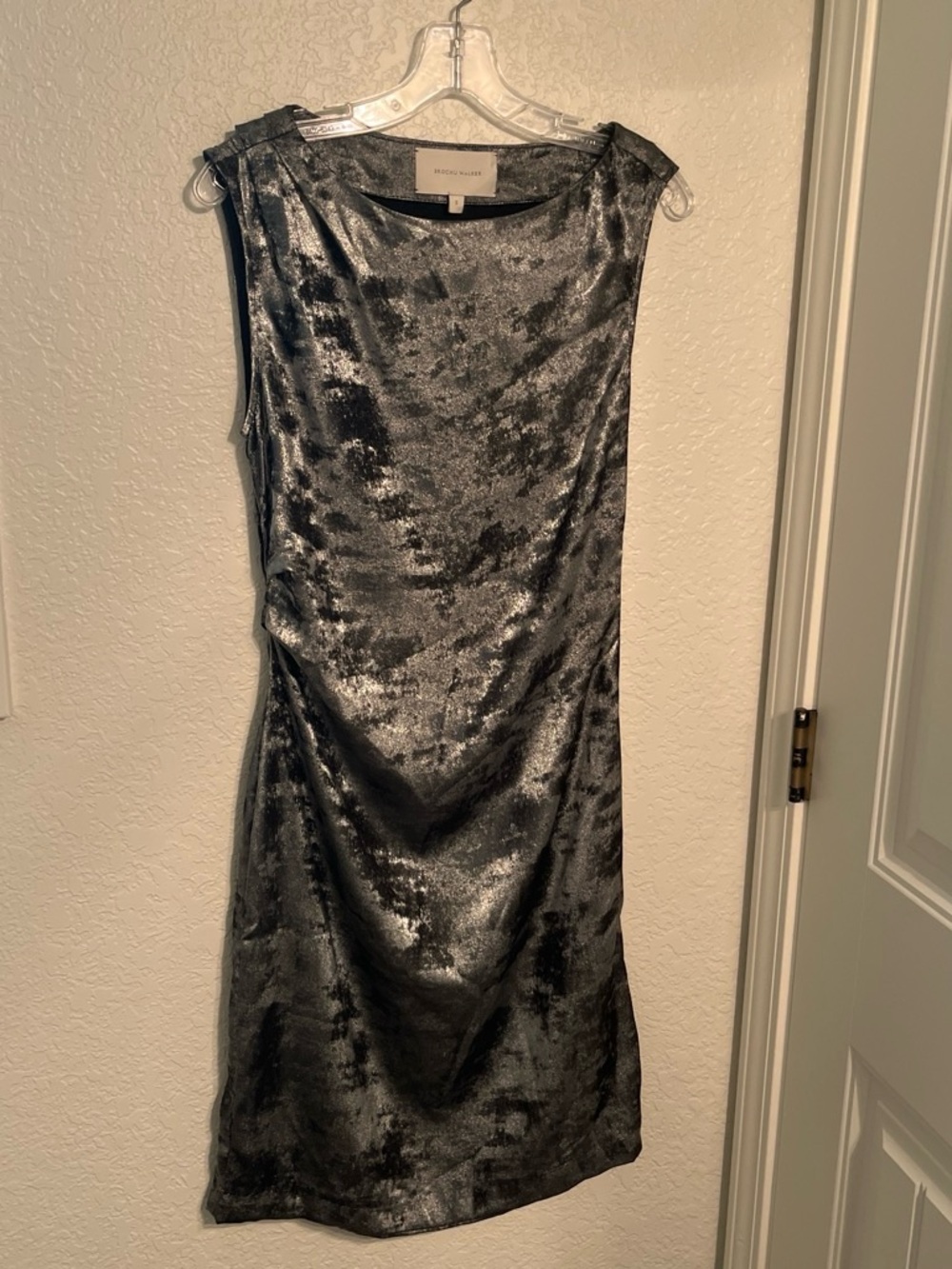 Brochu Walker Metallic Mini Dress - Silver
